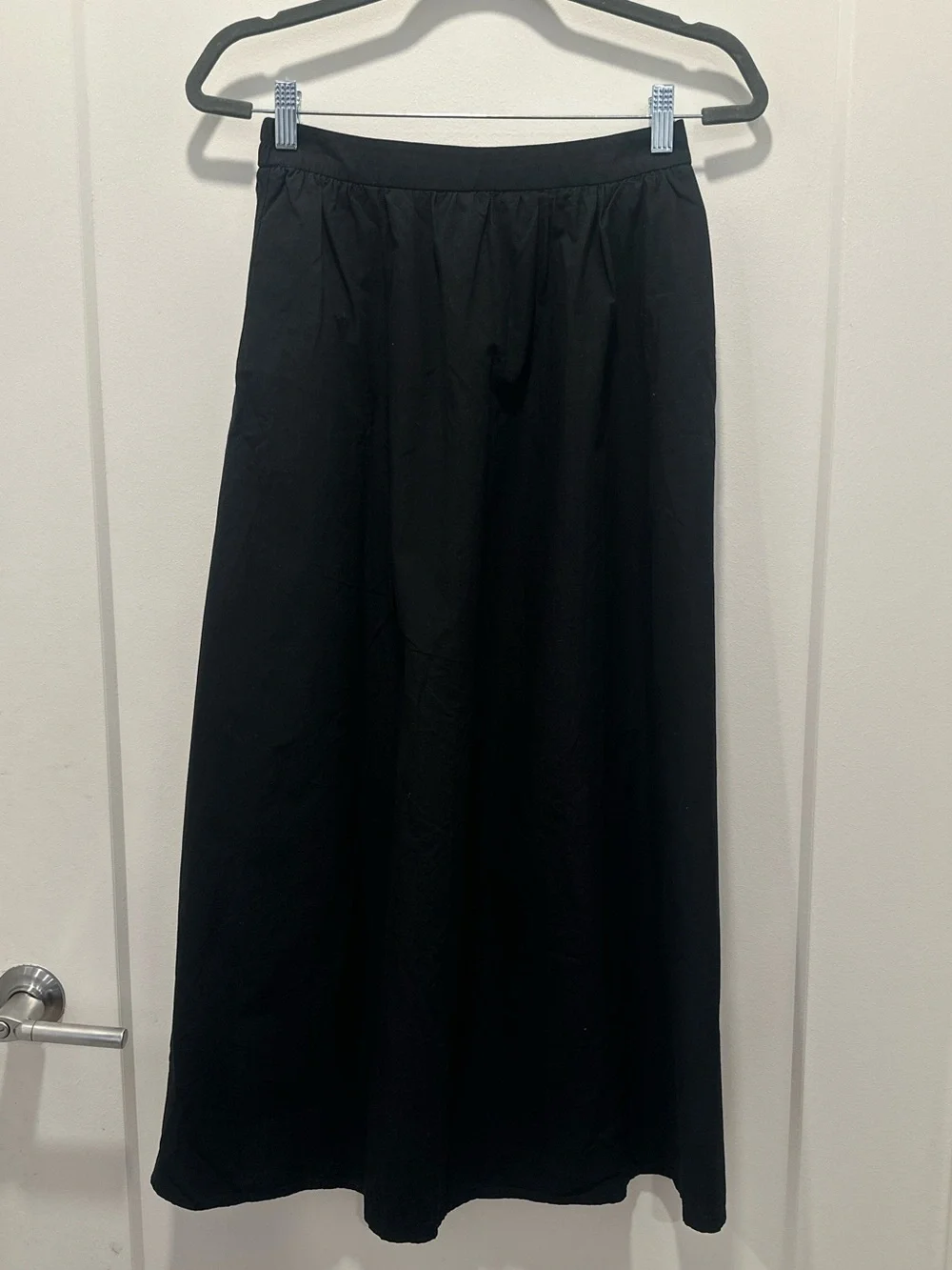Cotton Full Maxi Midi Skirt Black Size Small Trendy Streetwear Casual Summer